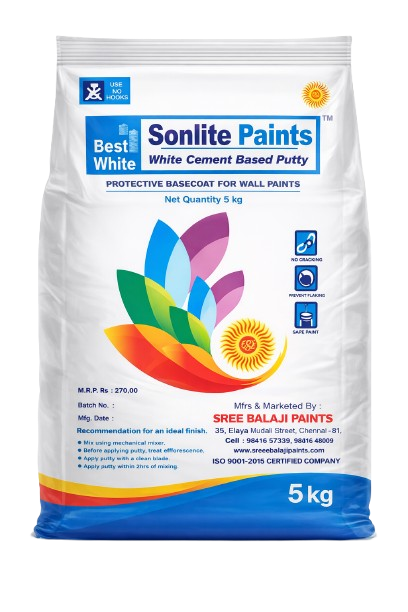 Sonlite White Cement Based Wall Putty - Cement Putty Chennai Tamil Nadu